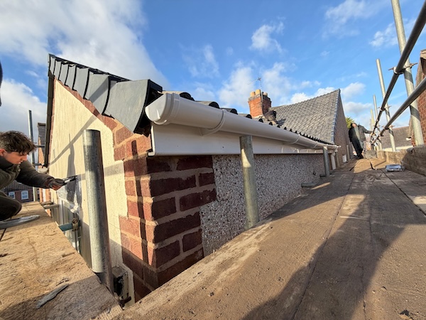 New guttering installed on a Leicestershire home